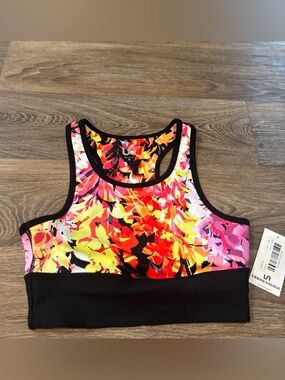 Urban Savage Impact Bra Tropical Print Athletic No Pads Sports Bra Women’s S